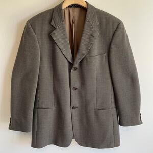 Hugo Boss Mens Blazer 100% Virgin Wool Sport Coat Size 40S Pin Check Einstein US